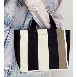 SAC MINI ANITA CARTHAGE TAUPE ANSE NOIR