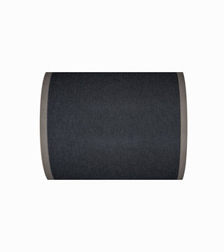 Toile Coton 43cm UNI Noir (bord taupe)